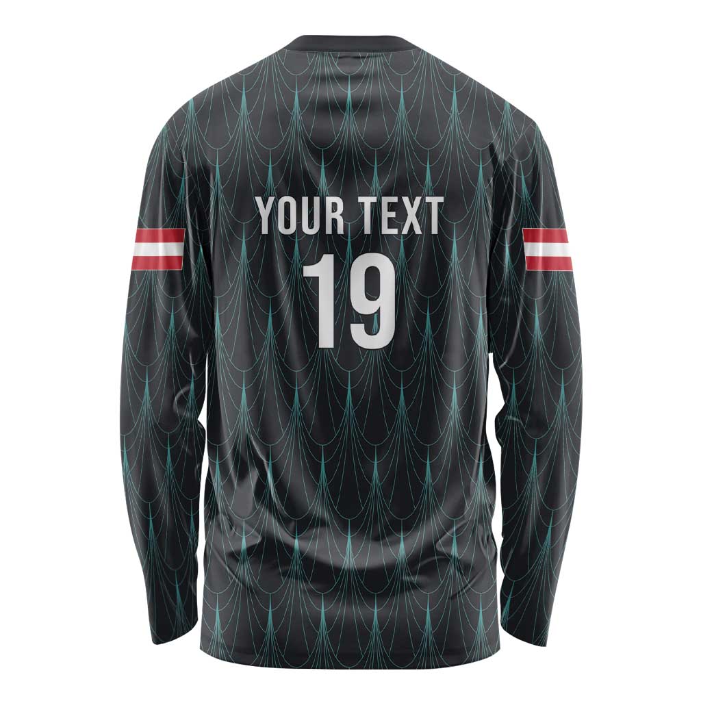 Custom World Football 2026 Austria Long Sleeve Shirt Das Team Eagle Wing Style