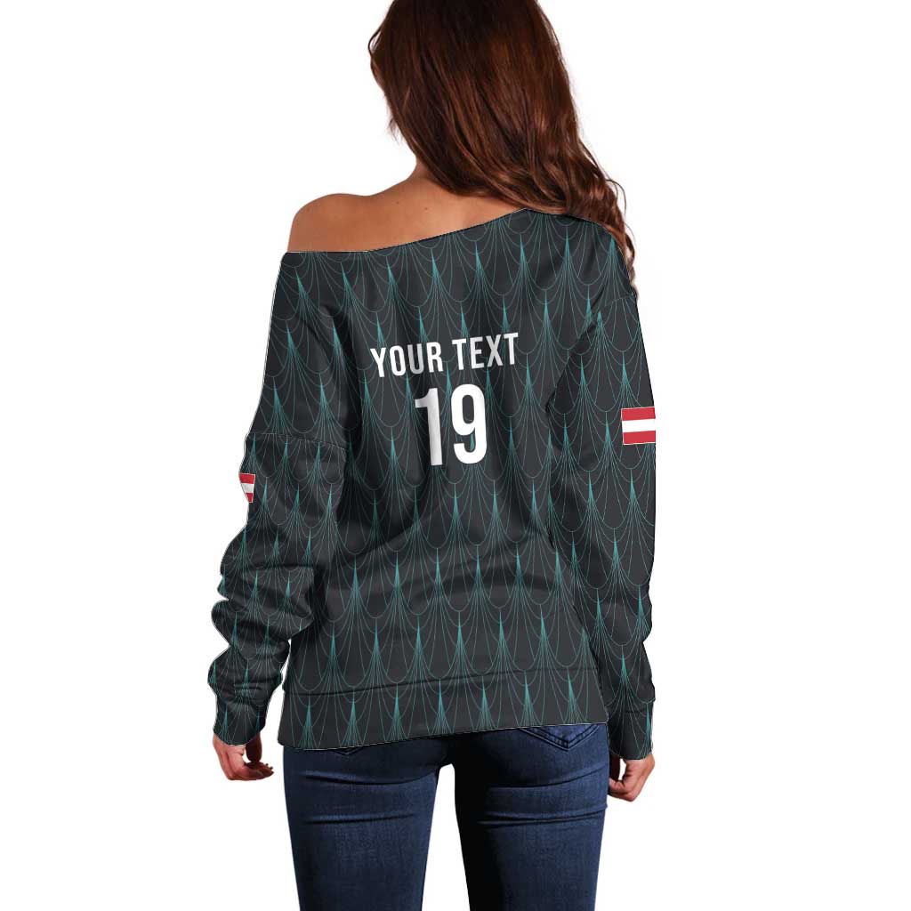 Custom World Football 2026 Austria Off Shoulder Sweater Das Team Eagle Wing Style