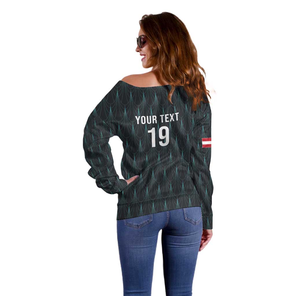 Custom World Football 2026 Austria Off Shoulder Sweater Das Team Eagle Wing Style