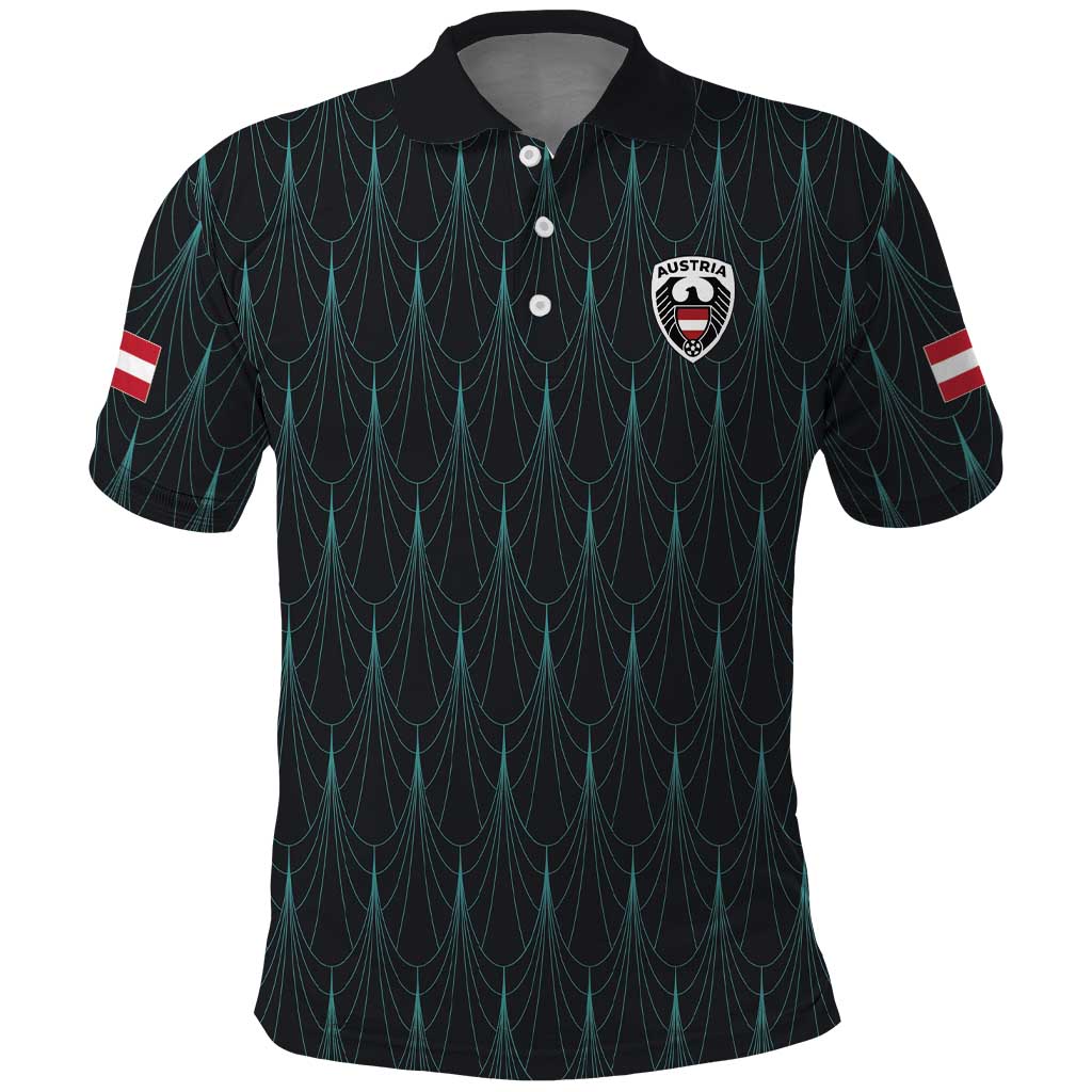 Custom World Football 2026 Austria Polo Shirt Das Team Eagle Wing Style