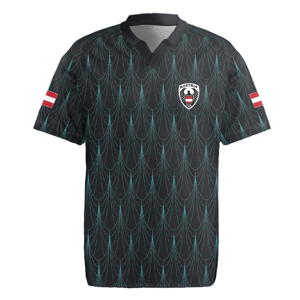 Custom World Football 2026 Austria Rugby Jersey Das Team Eagle Wing Style