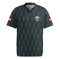 Custom World Football 2026 Austria Rugby Jersey Das Team Eagle Wing Style