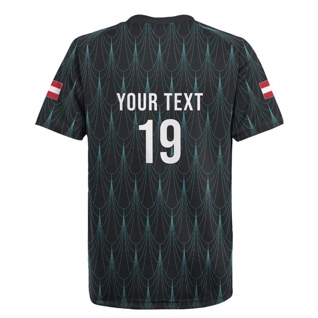 Custom World Football 2026 Austria Rugby Jersey Das Team Eagle Wing Style
