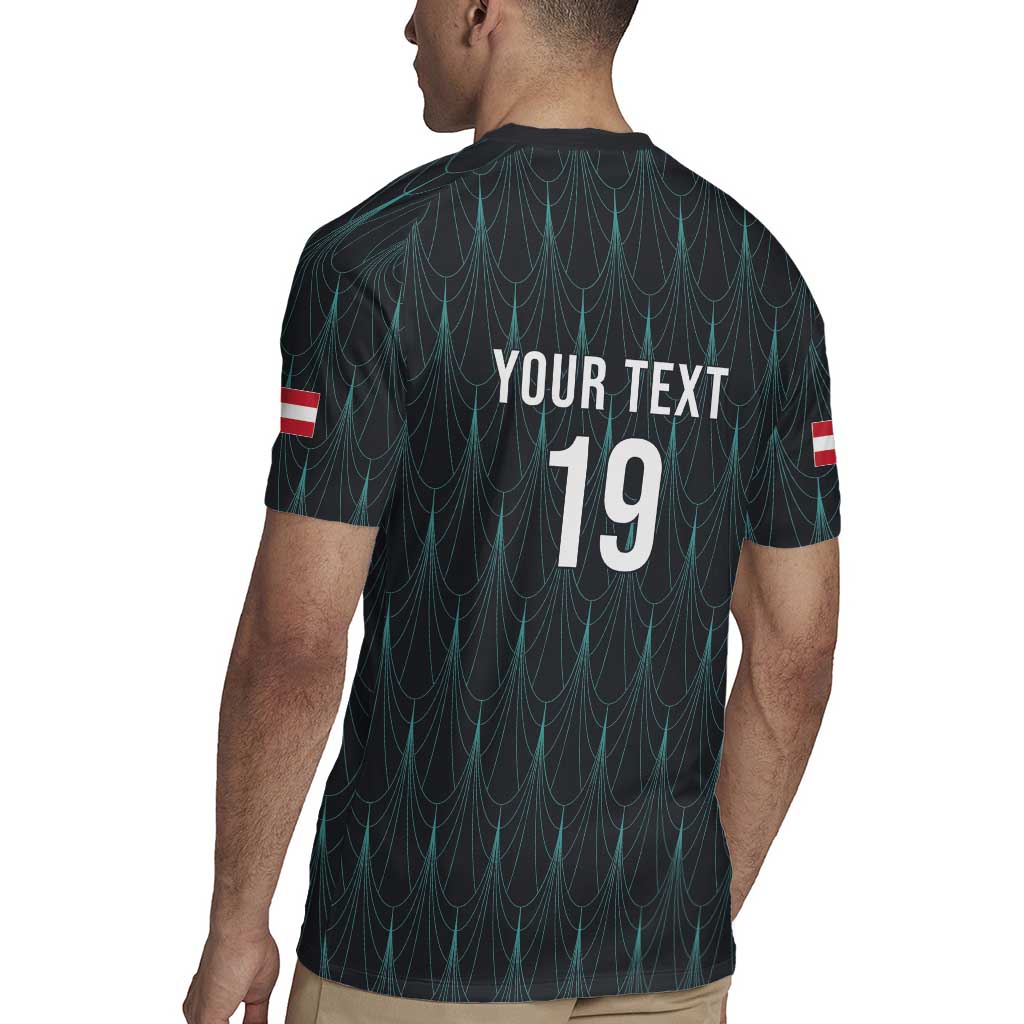 Custom World Football 2026 Austria Rugby Jersey Das Team Eagle Wing Style