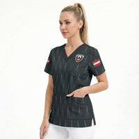 Custom World Football 2026 Austria Scrub Top Das Team Eagle Wing Style