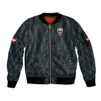 Custom World Football 2026 Austria Sleeve Zip Bomber Jacket Das Team Eagle Wing Style