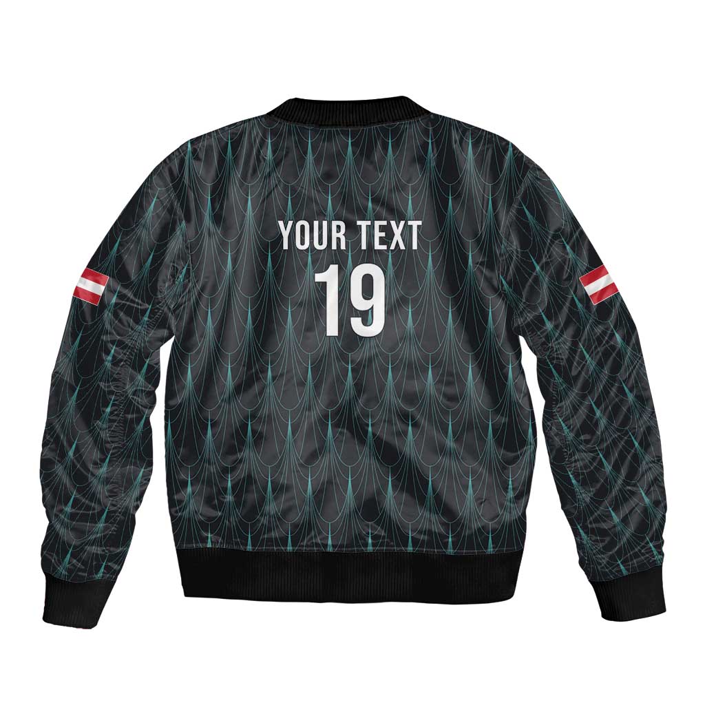 Custom World Football 2026 Austria Sleeve Zip Bomber Jacket Das Team Eagle Wing Style
