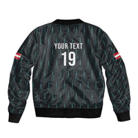 Custom World Football 2026 Austria Sleeve Zip Bomber Jacket Das Team Eagle Wing Style