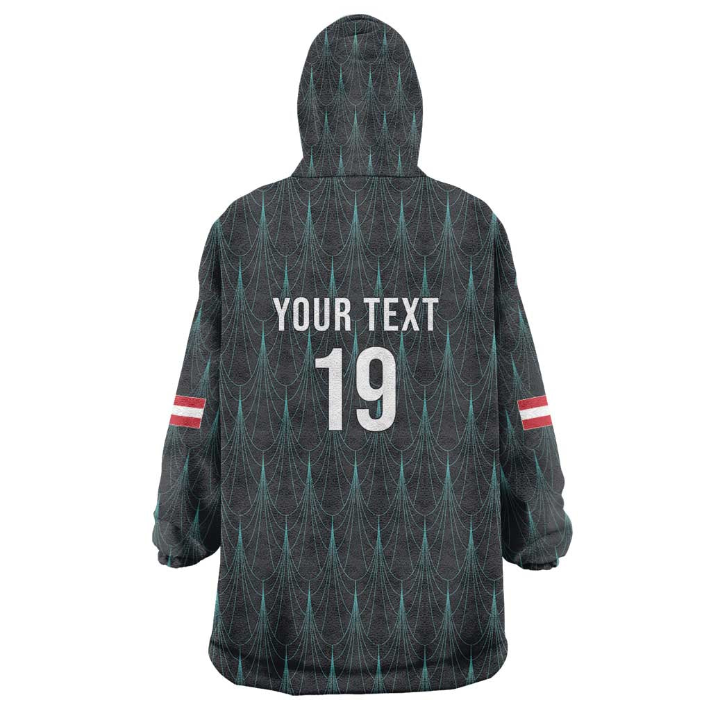 Custom World Football 2026 Austria Wearable Blanket Hoodie Das Team Eagle Wing Style