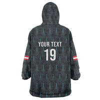 Custom World Football 2026 Austria Wearable Blanket Hoodie Das Team Eagle Wing Style