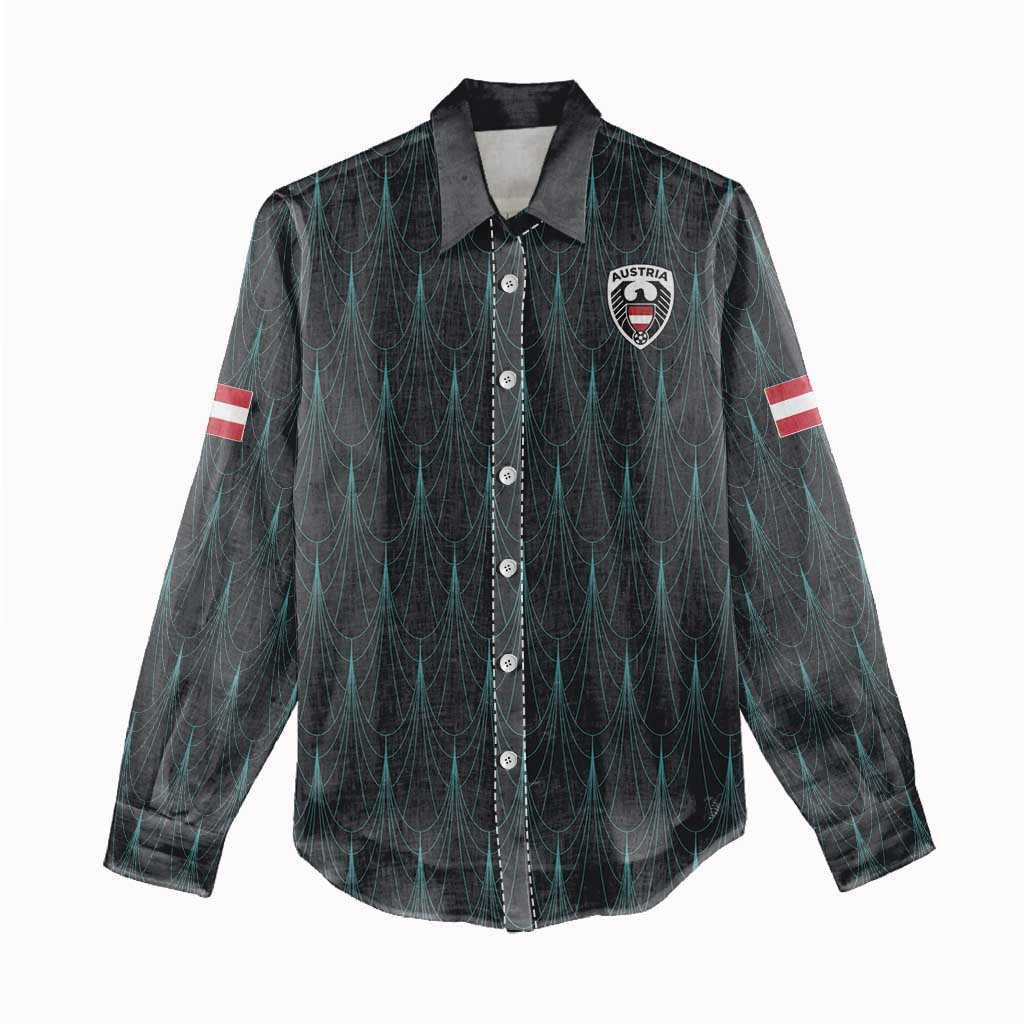 Custom World Football 2026 Austria Women Casual Shirt Das Team Eagle Wing Style