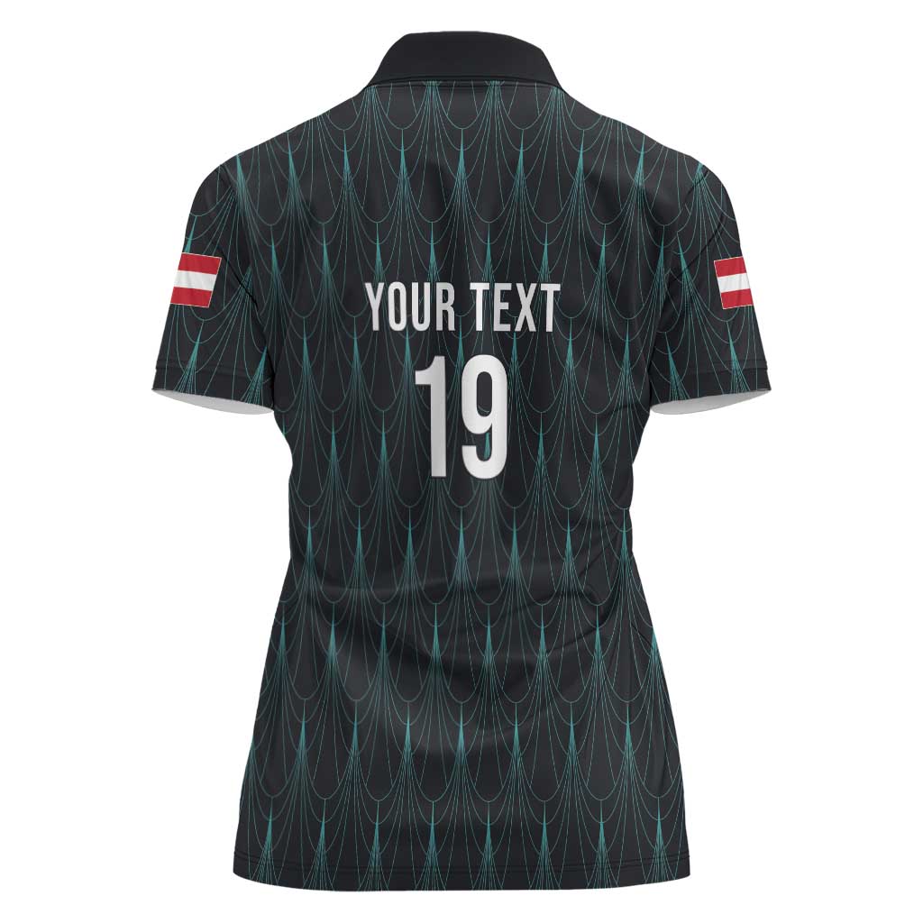 Custom World Football 2026 Austria Women Polo Shirt Das Team Eagle Wing Style