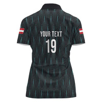 Custom World Football 2026 Austria Women Polo Shirt Das Team Eagle Wing Style