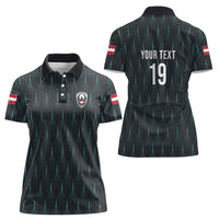 Custom World Football 2026 Austria Women Polo Shirt Das Team Eagle Wing Style
