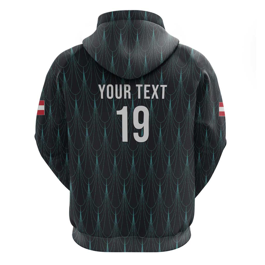Custom World Football 2026 Austria Zip Hoodie Das Team Eagle Wing Style