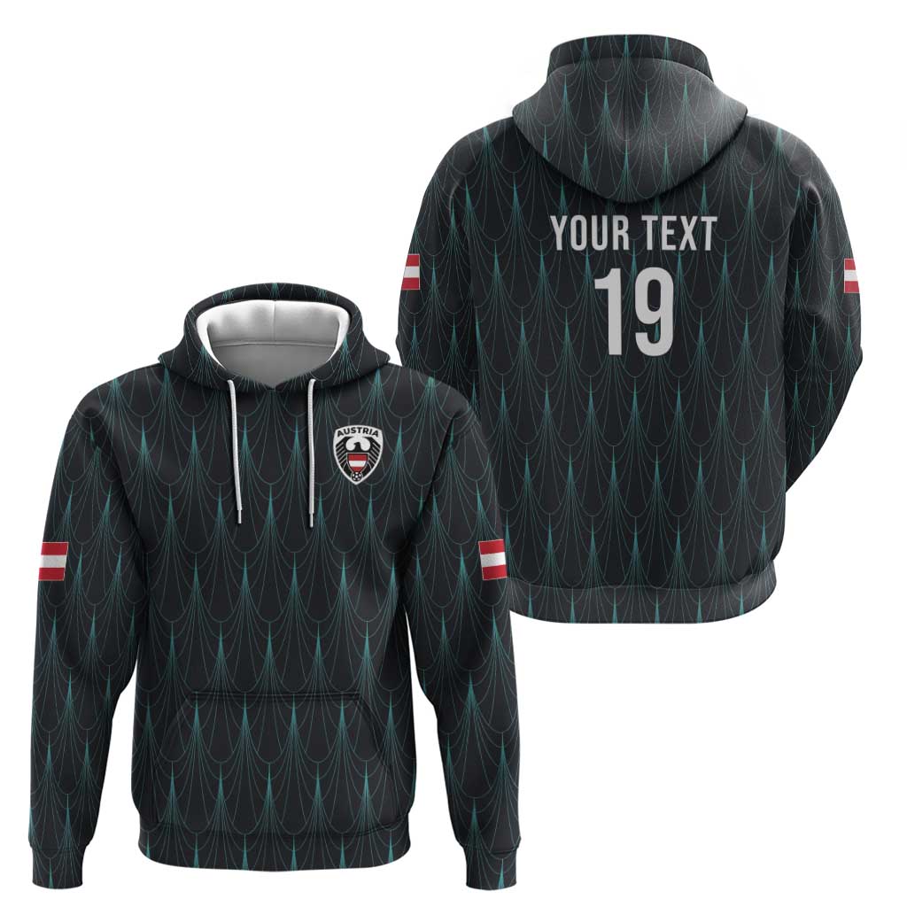 Custom World Football 2026 Austria Zip Hoodie Das Team Eagle Wing Style