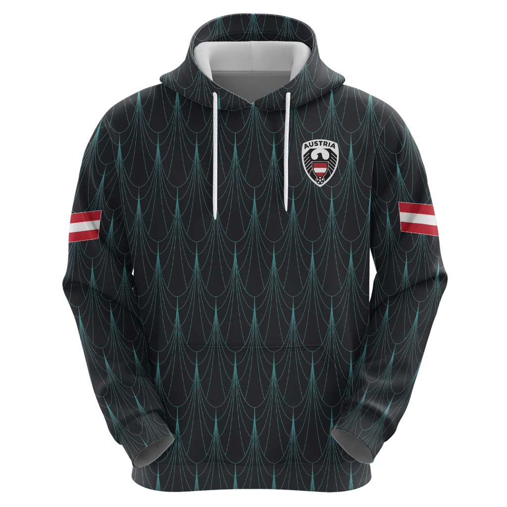 Custom World Football 2026 Austria Zip Hoodie Das Team Eagle Wing Style