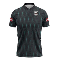 Custom World Football 2026 Austria Zipper Polo Shirt Das Team Eagle Wing Style