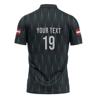 Custom World Football 2026 Austria Zipper Polo Shirt Das Team Eagle Wing Style
