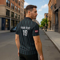 Custom World Football 2026 Austria Zipper Polo Shirt Das Team Eagle Wing Style