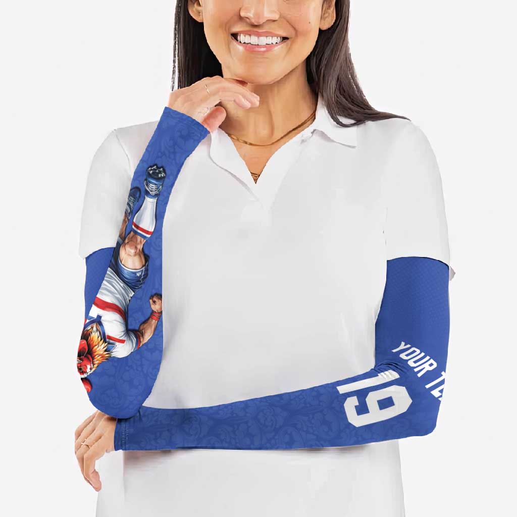 Custom Rugby France Arm Sleeves XV de France Gallic Rooster Mascot