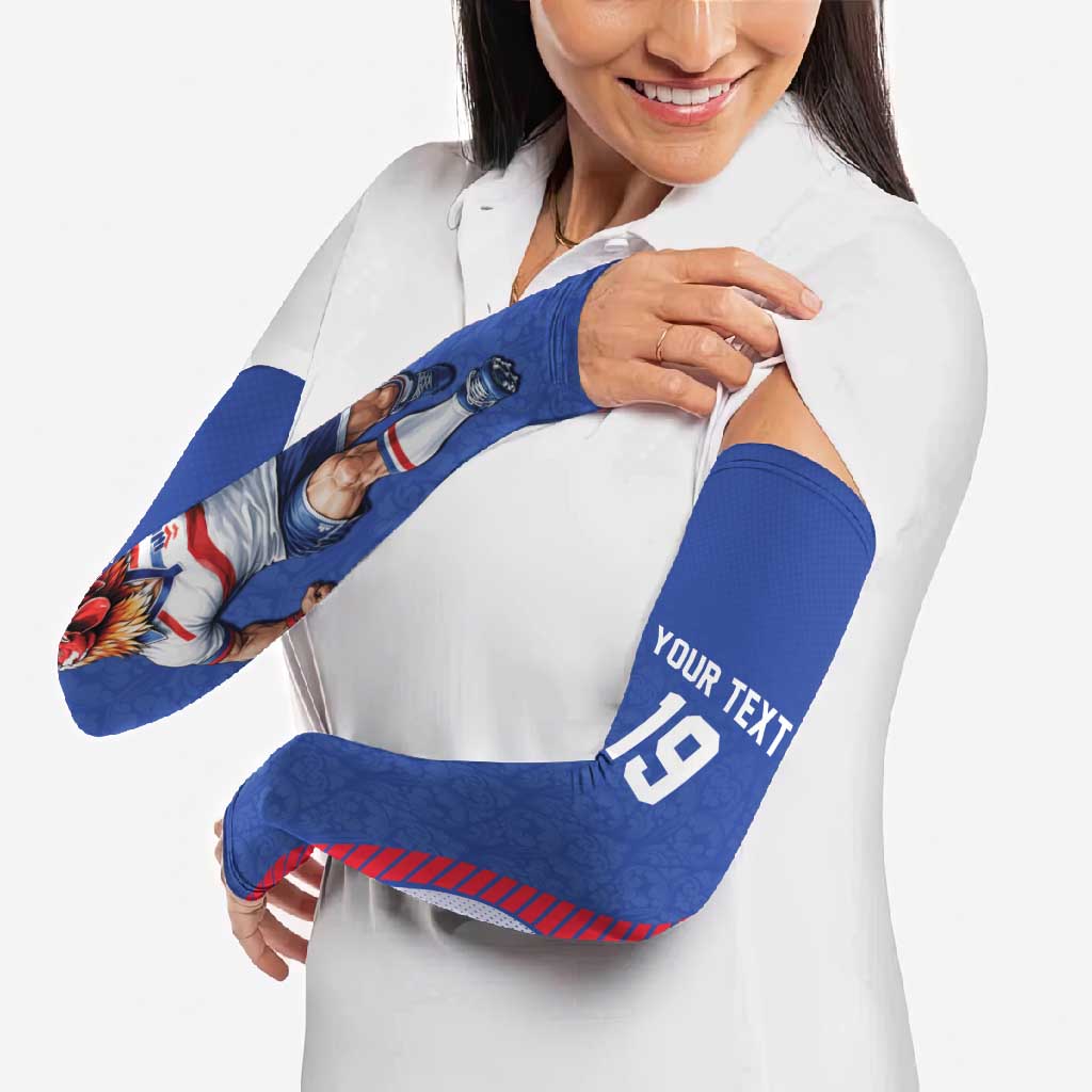 Custom Rugby France Arm Sleeves XV de France Gallic Rooster Mascot