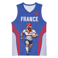 Custom Rugby France Basketball Jersey XV de France Gallic Rooster Mascot