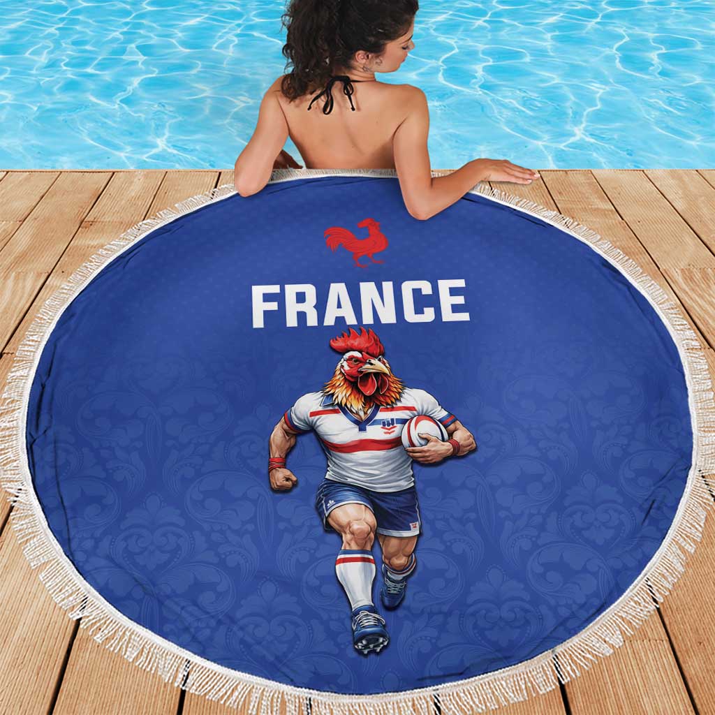 Rugby France Beach Blanket XV de France Gallic Rooster Mascot