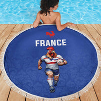 Rugby France Beach Blanket XV de France Gallic Rooster Mascot
