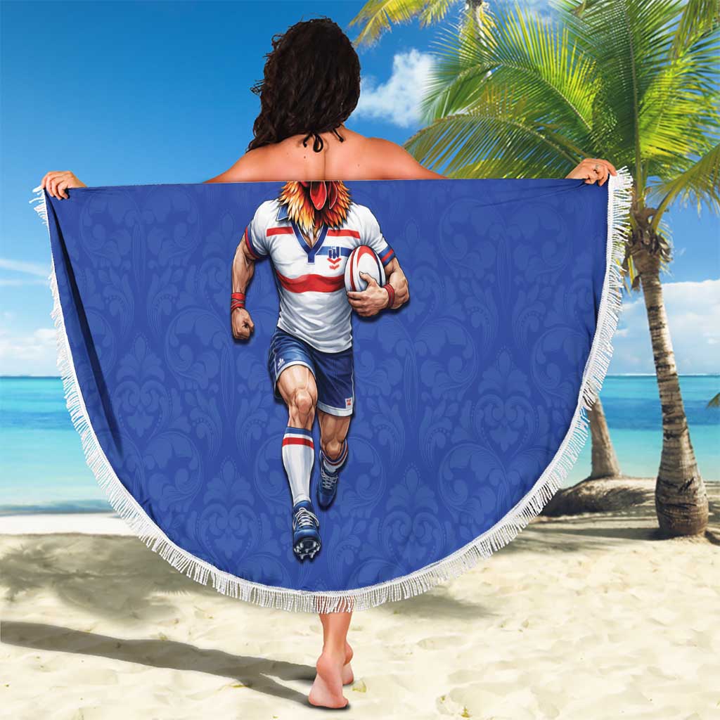 Rugby France Beach Blanket XV de France Gallic Rooster Mascot