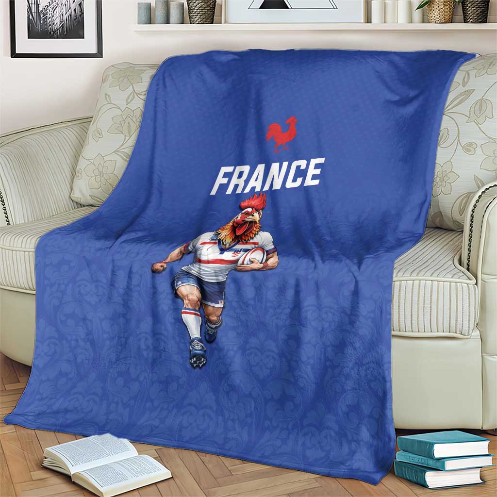 Rugby France Blanket XV de France Gallic Rooster Mascot