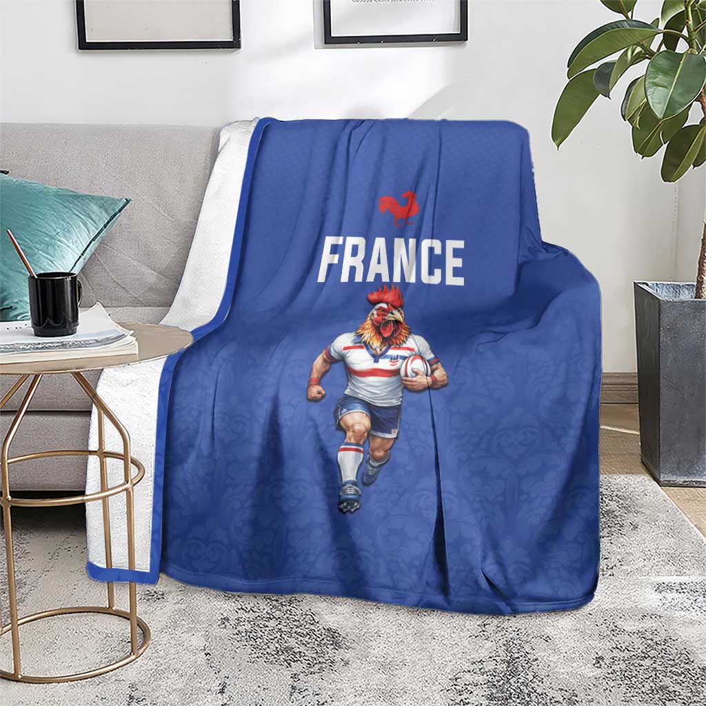 Rugby France Blanket XV de France Gallic Rooster Mascot