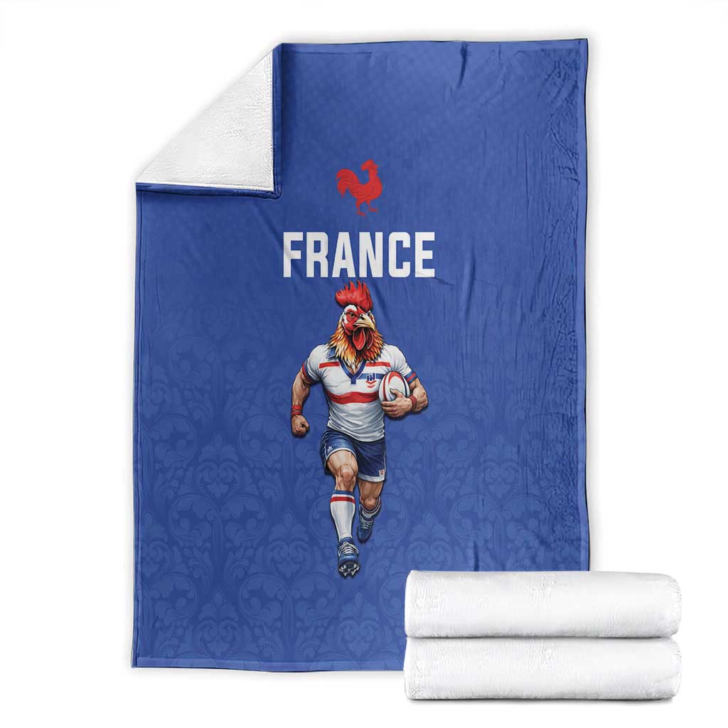 Rugby France Blanket XV de France Gallic Rooster Mascot