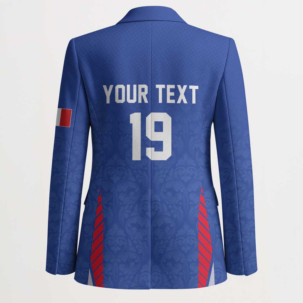 Custom Rugby France Blazer XV de France Gallic Rooster Mascot