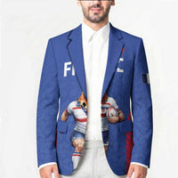 Custom Rugby France Blazer XV de France Gallic Rooster Mascot