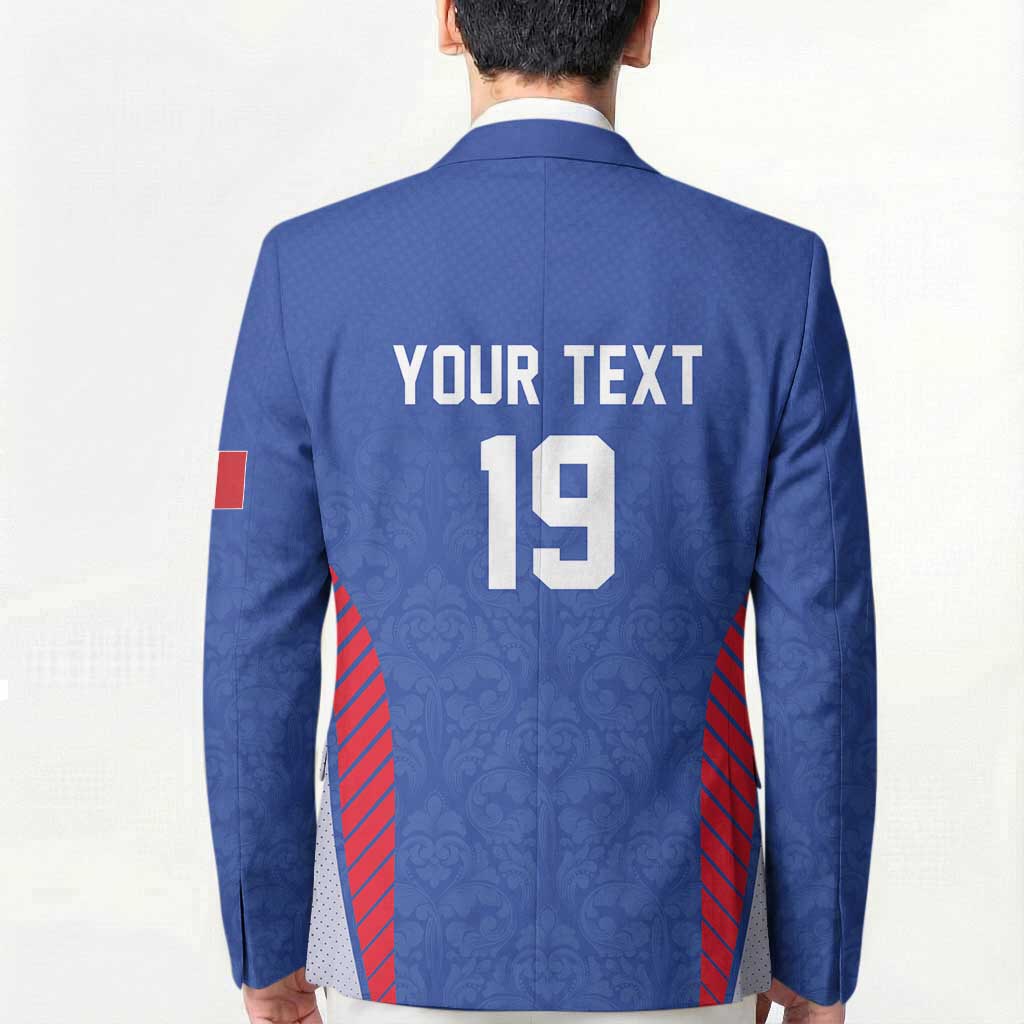 Custom Rugby France Blazer XV de France Gallic Rooster Mascot
