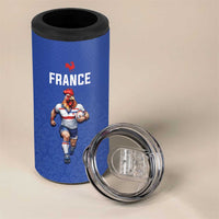 Custom Rugby France 4 in 1 Can Cooler Tumbler XV de France Gallic Rooster Mascot