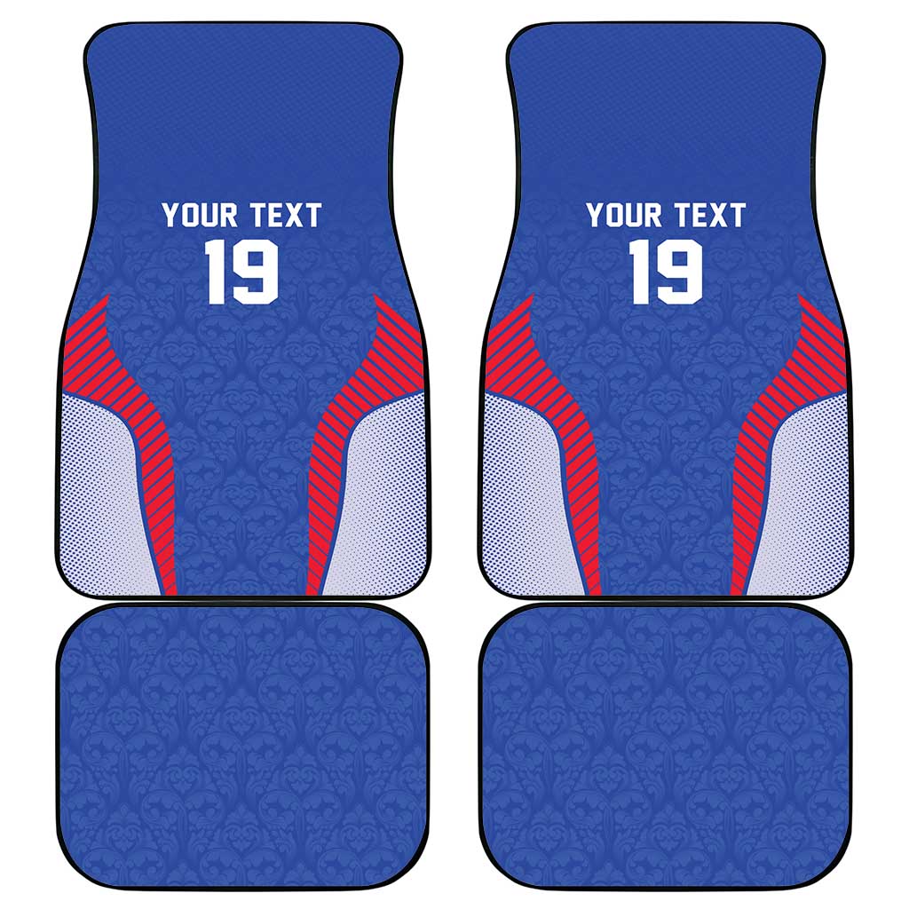 Custom Rugby France Car Mats XV de France Gallic Rooster Mascot