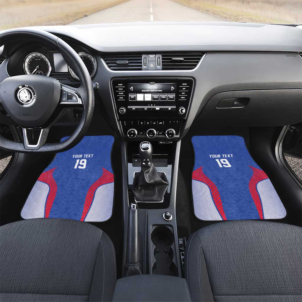 Custom Rugby France Car Mats XV de France Gallic Rooster Mascot