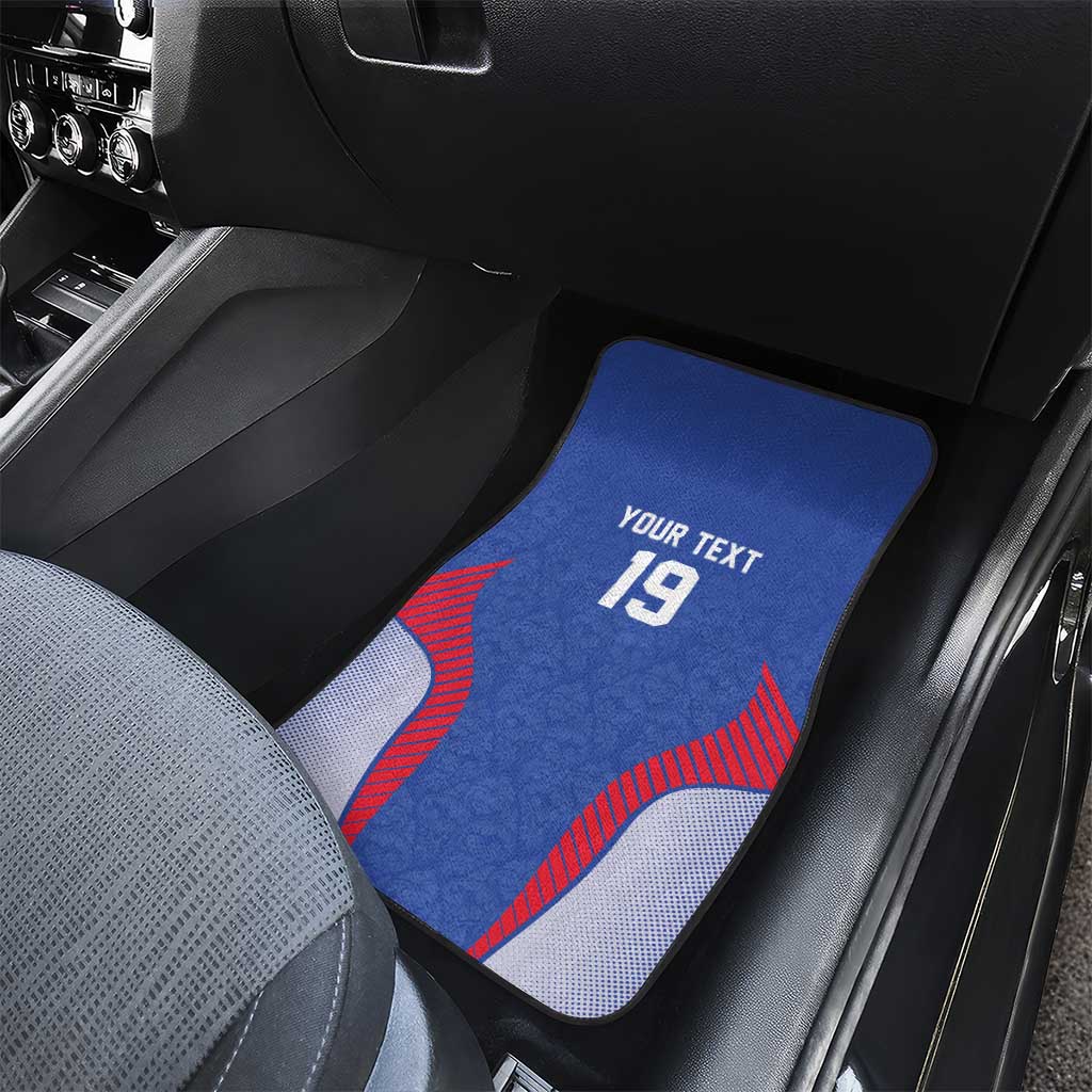 Custom Rugby France Car Mats XV de France Gallic Rooster Mascot