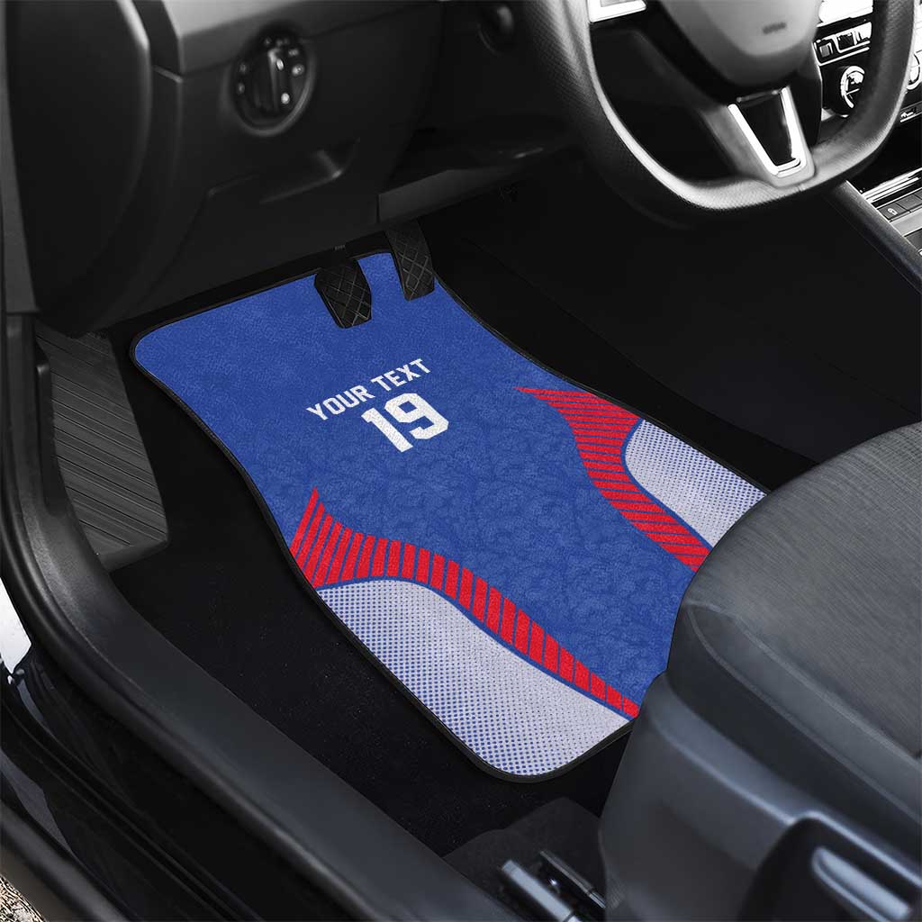 Custom Rugby France Car Mats XV de France Gallic Rooster Mascot
