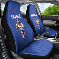 Rugby France Car Seat Cover XV de France Gallic Rooster Mascot