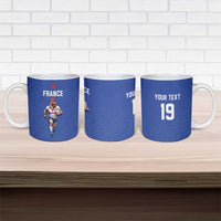 Custom Rugby France Ceramic Mug XV de France Gallic Rooster Mascot