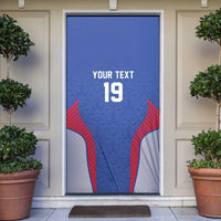 Custom Rugby France Door Cover XV de France Gallic Rooster Mascot