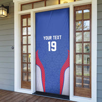 Custom Rugby France Door Cover XV de France Gallic Rooster Mascot