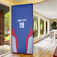 Custom Rugby France Door Cover XV de France Gallic Rooster Mascot