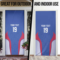 Custom Rugby France Door Cover XV de France Gallic Rooster Mascot