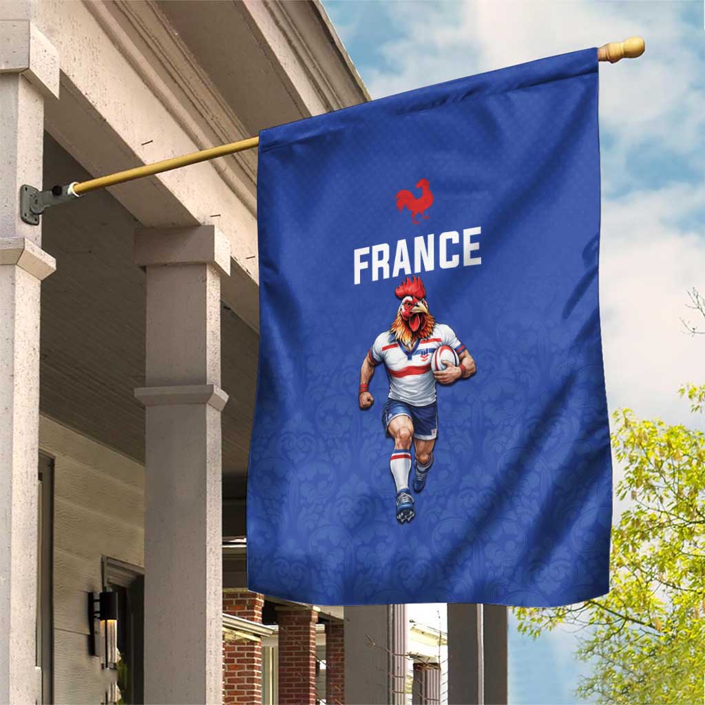 Rugby France Garden Flag XV de France Gallic Rooster Mascot