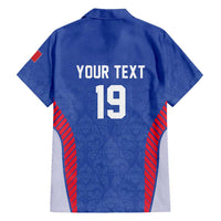 Custom Rugby France Hawaiian Shirt XV de France Gallic Rooster Mascot