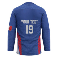Custom Rugby France Hockey Jersey XV de France Gallic Rooster Mascot